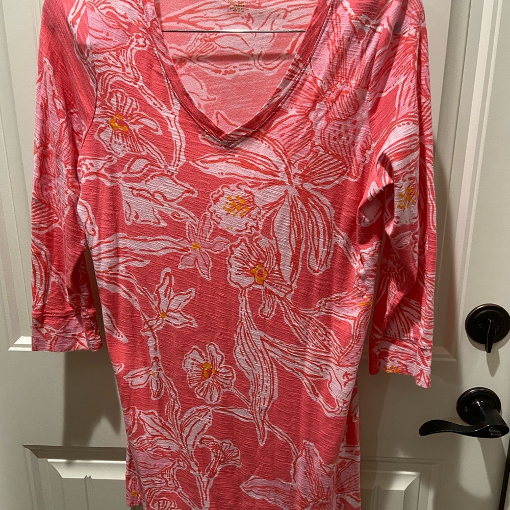 Lilly Pulitzer Pink and Orange Cotton Top